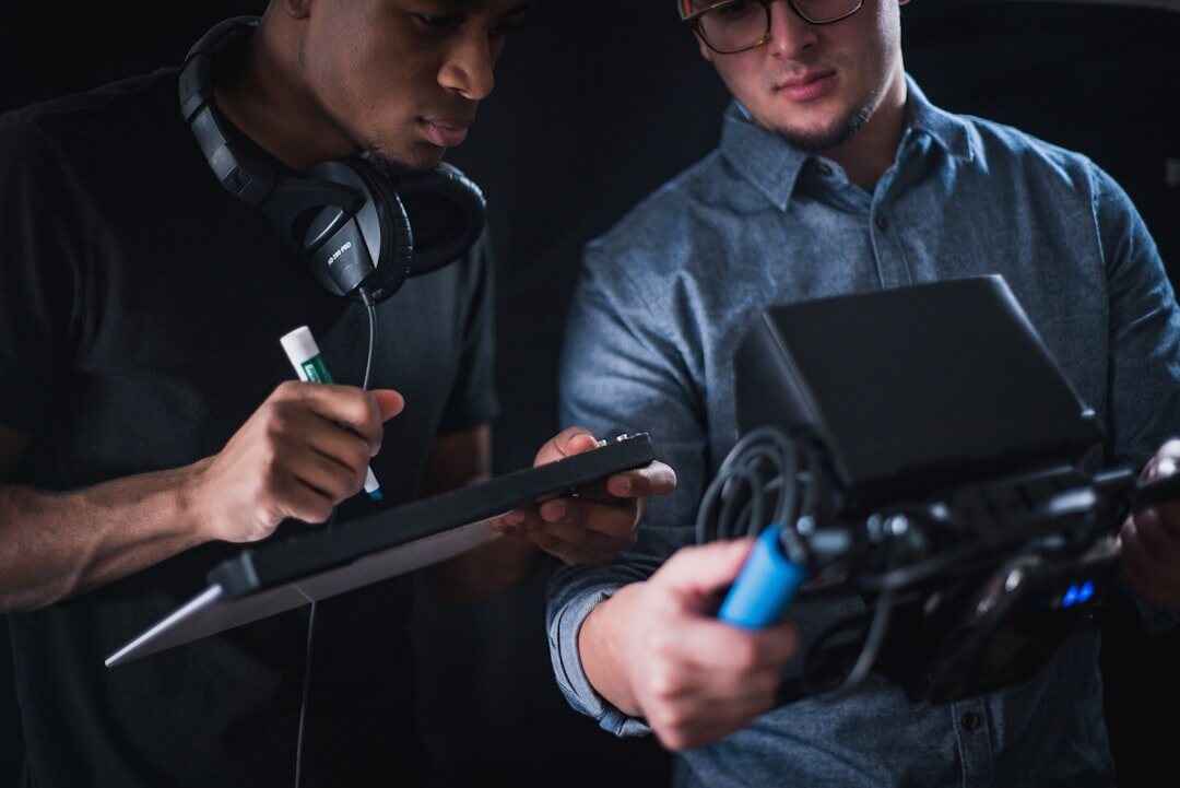 Reporter and editor reviewing story content together